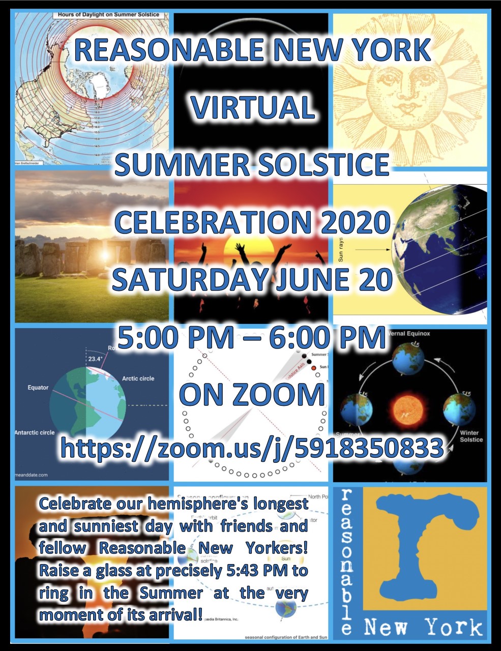 Reasonable New York Virtual Summer Solstice Celebration 2020 Ethical NYC